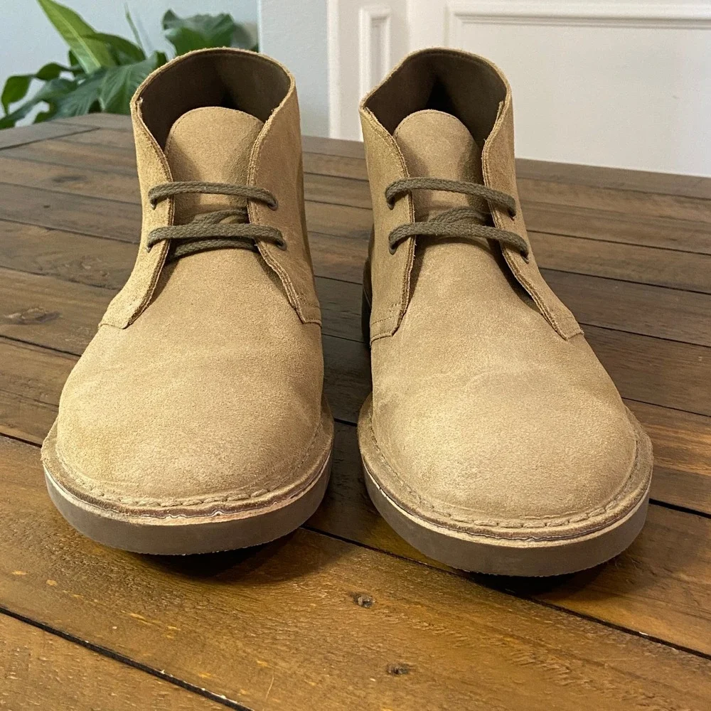 Clarks Bushacre 2 Taupe Suede Chukka Boots Mens 11.5 W 26141154